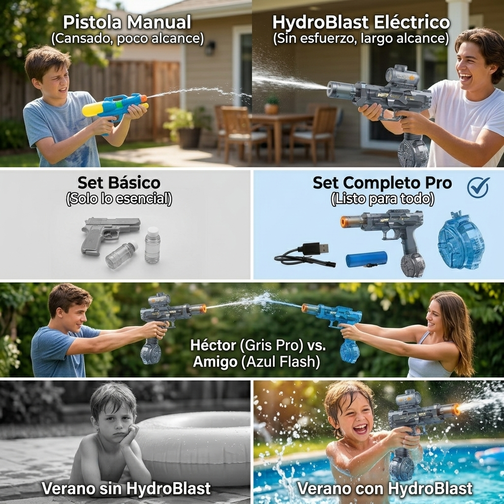 Pistola de Agua Eléctrica con Luces