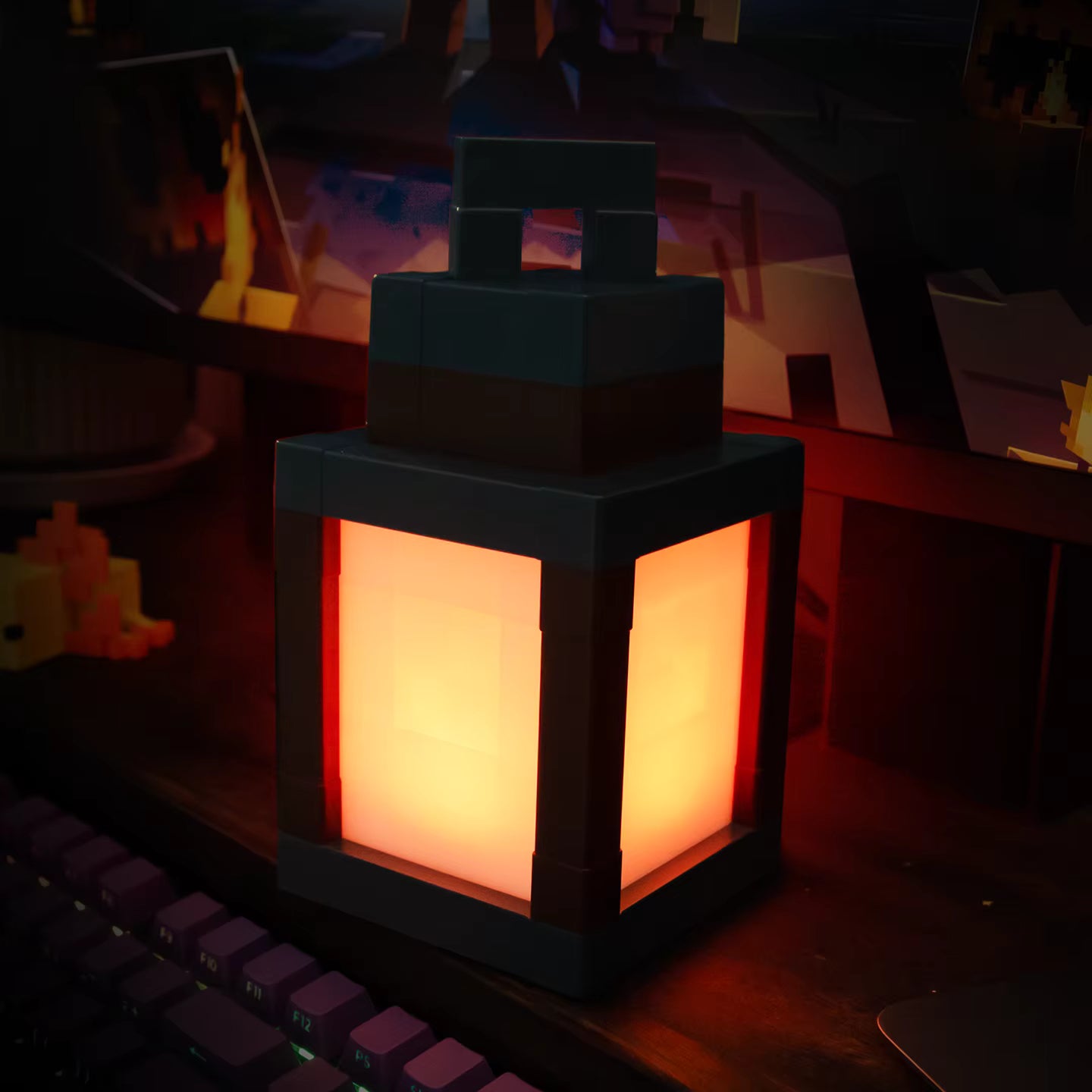 Luz nocturna estilo píxel