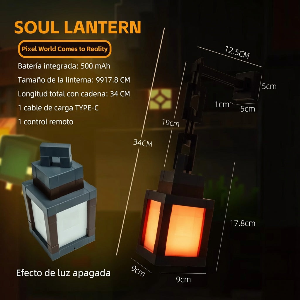 Luz nocturna estilo píxel
