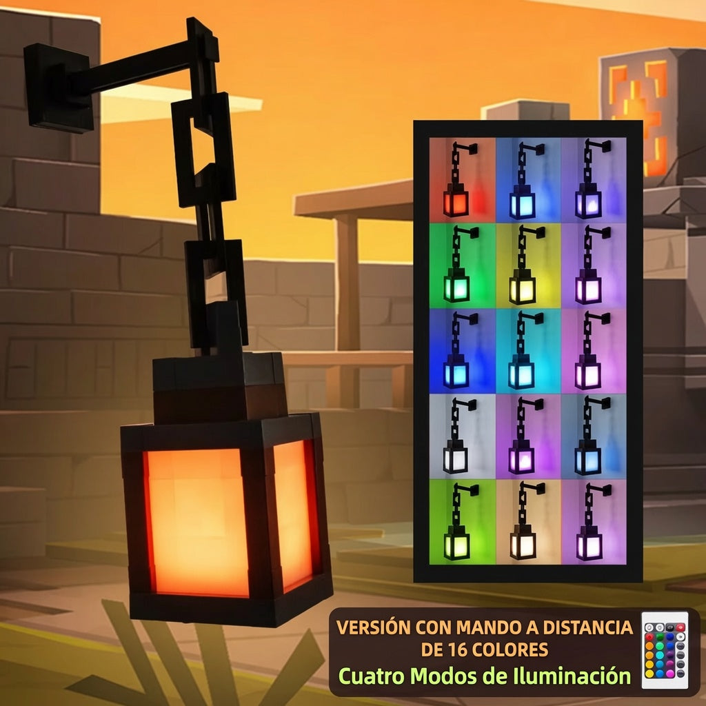 Luz nocturna estilo píxel